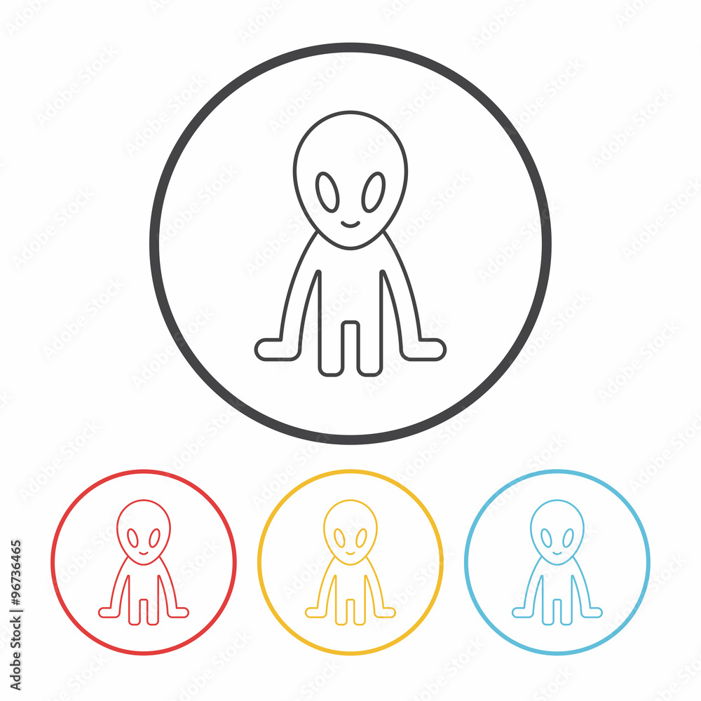 Space Alien line icon Space Alien line icon