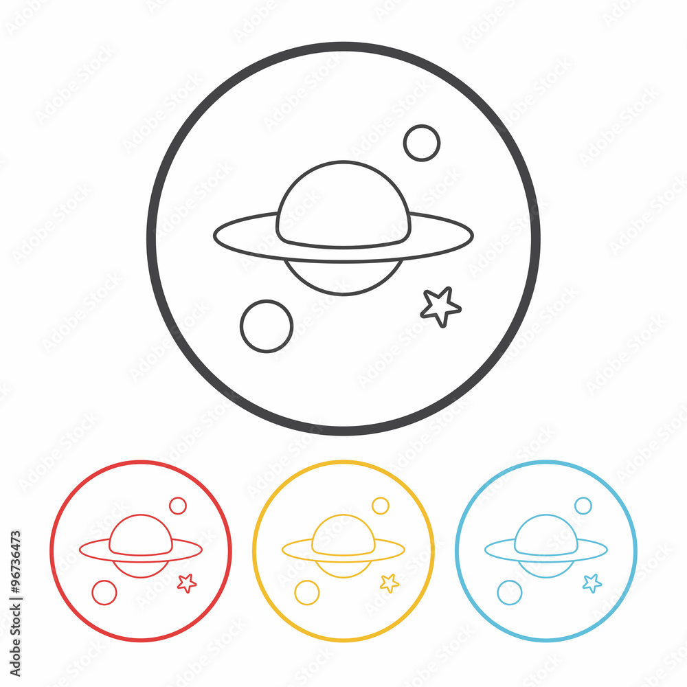Space planet line icon Space planet line icon