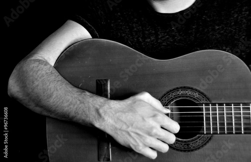 Obraz na płótnie Guitariste acoustique