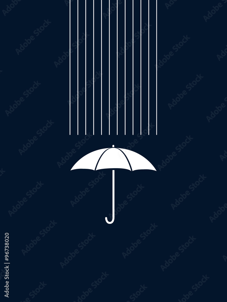 Umbrella icon, modern minimal flat design style symbol