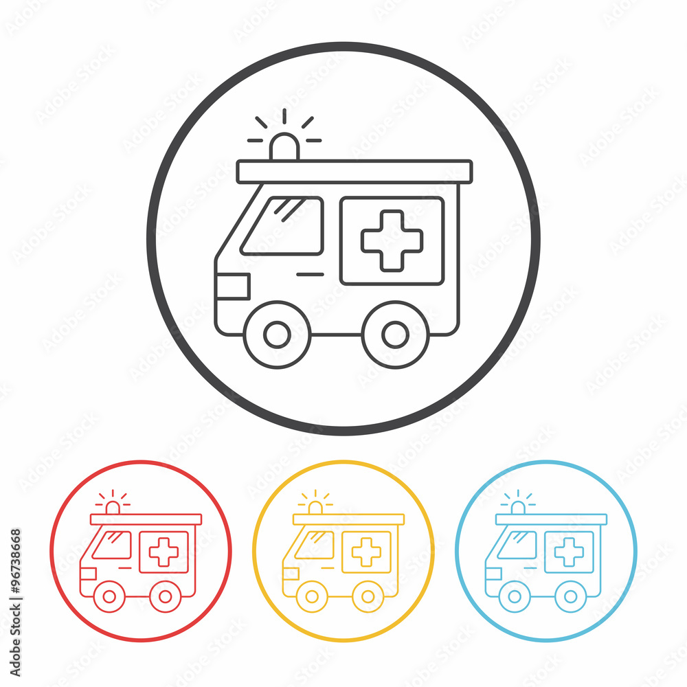 ambulance line icon