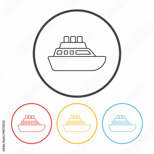 ship boat line icon