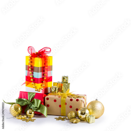 christmas boxes and decoration