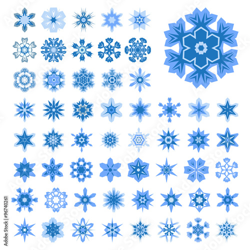 Set of snowflakes for Christmas