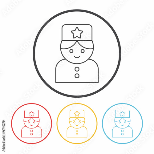 hotel bellman line icon