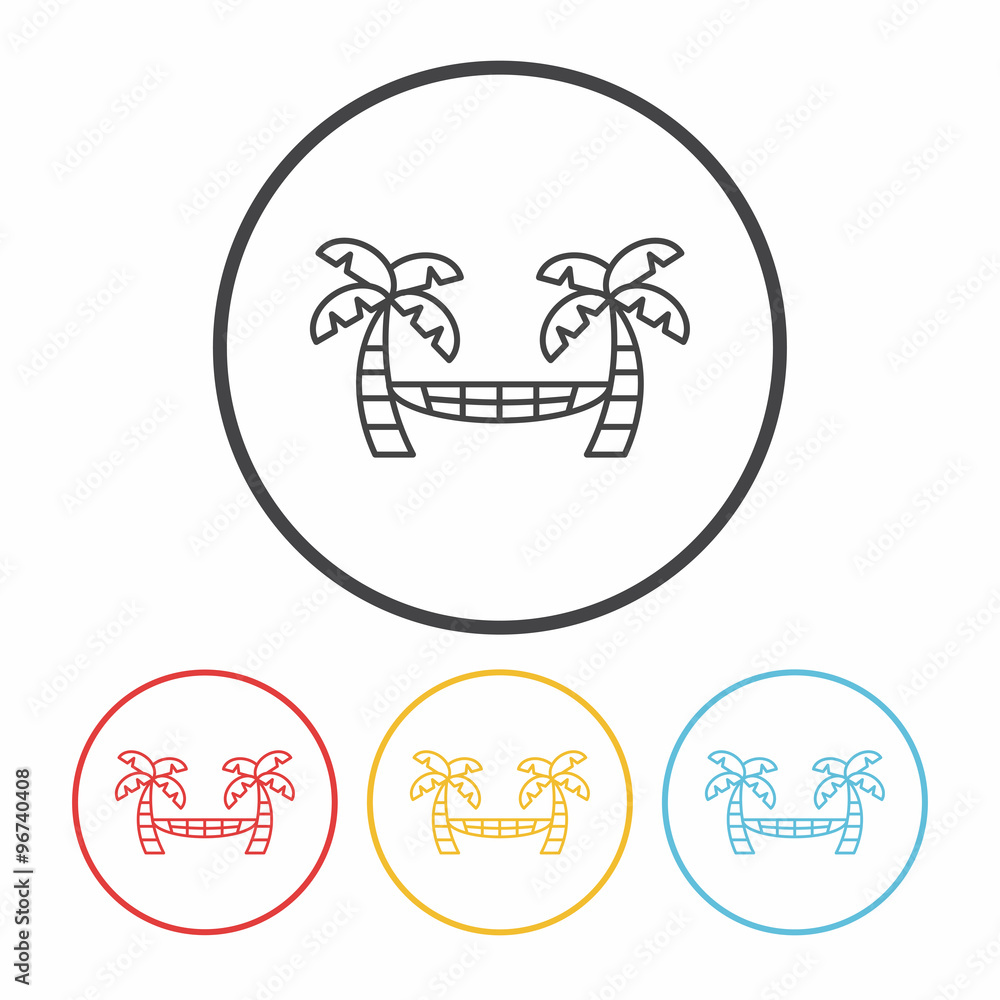 Fototapeta premium resort line icon