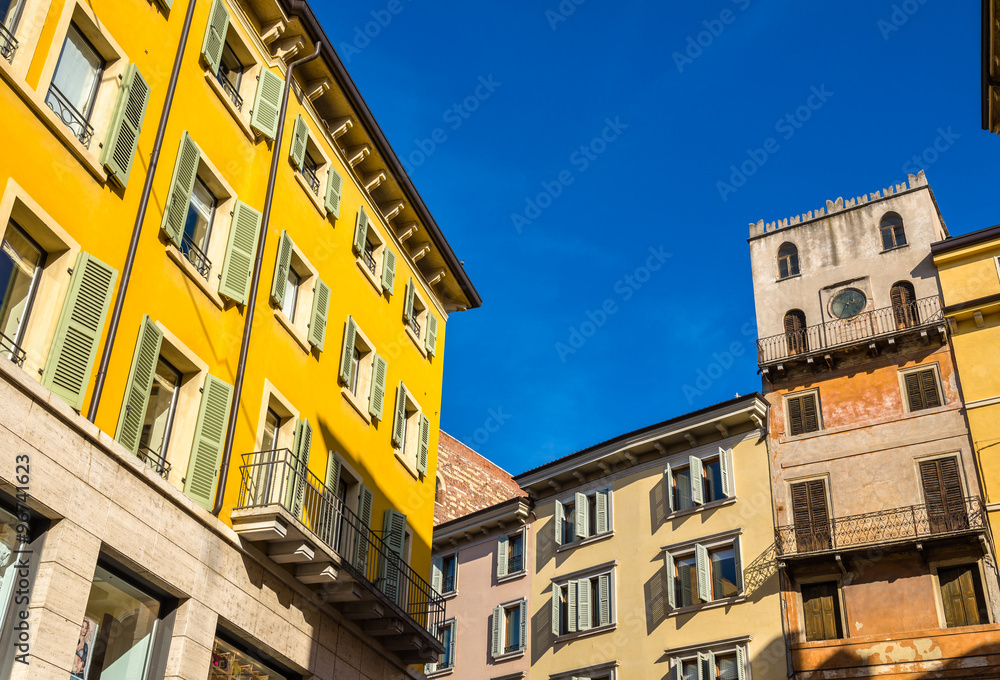 Buildings in the historic centre of Verona - Italy