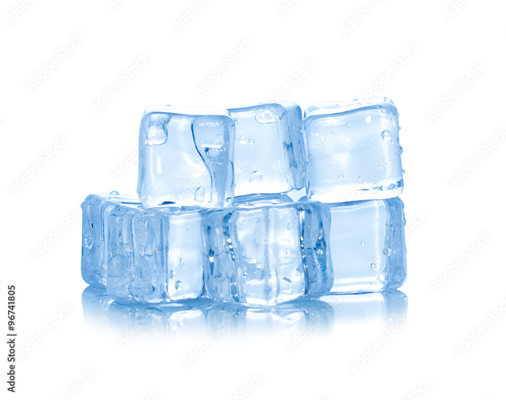 Cubes of ice on a white background Cubes of ice on a white background