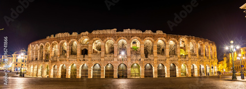 The Arena di Verona at night - Italy photo