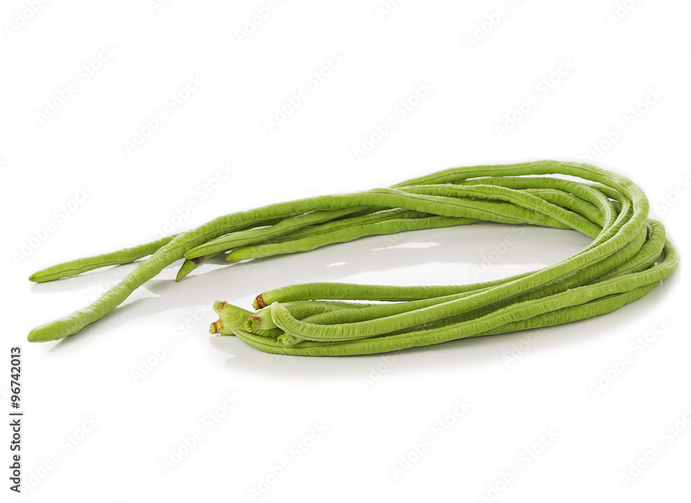 Long bean isolated on the white background Long bean isolated on the white background
