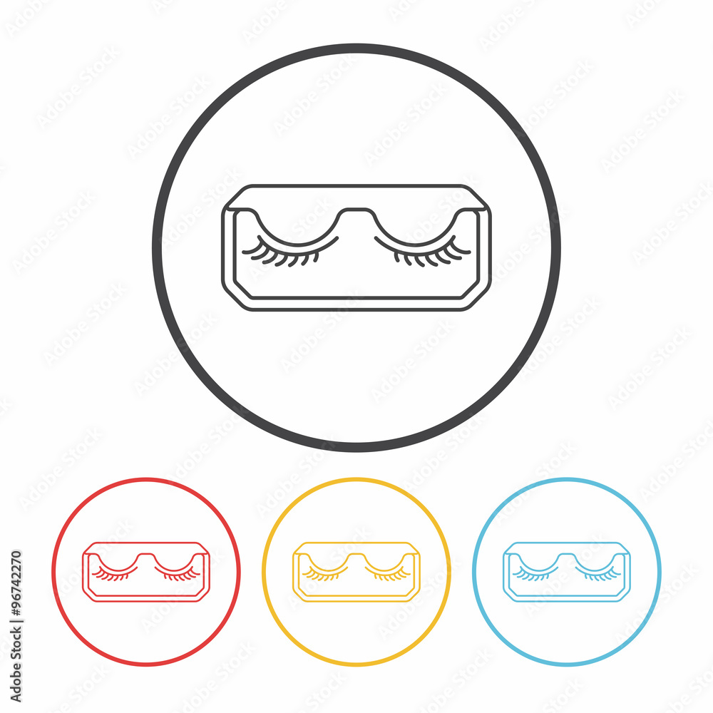 eyelashes line icon eyelashes line icon