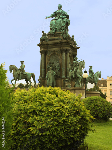 Maria-Therisien Platz and monument, Vienna, Austria photo