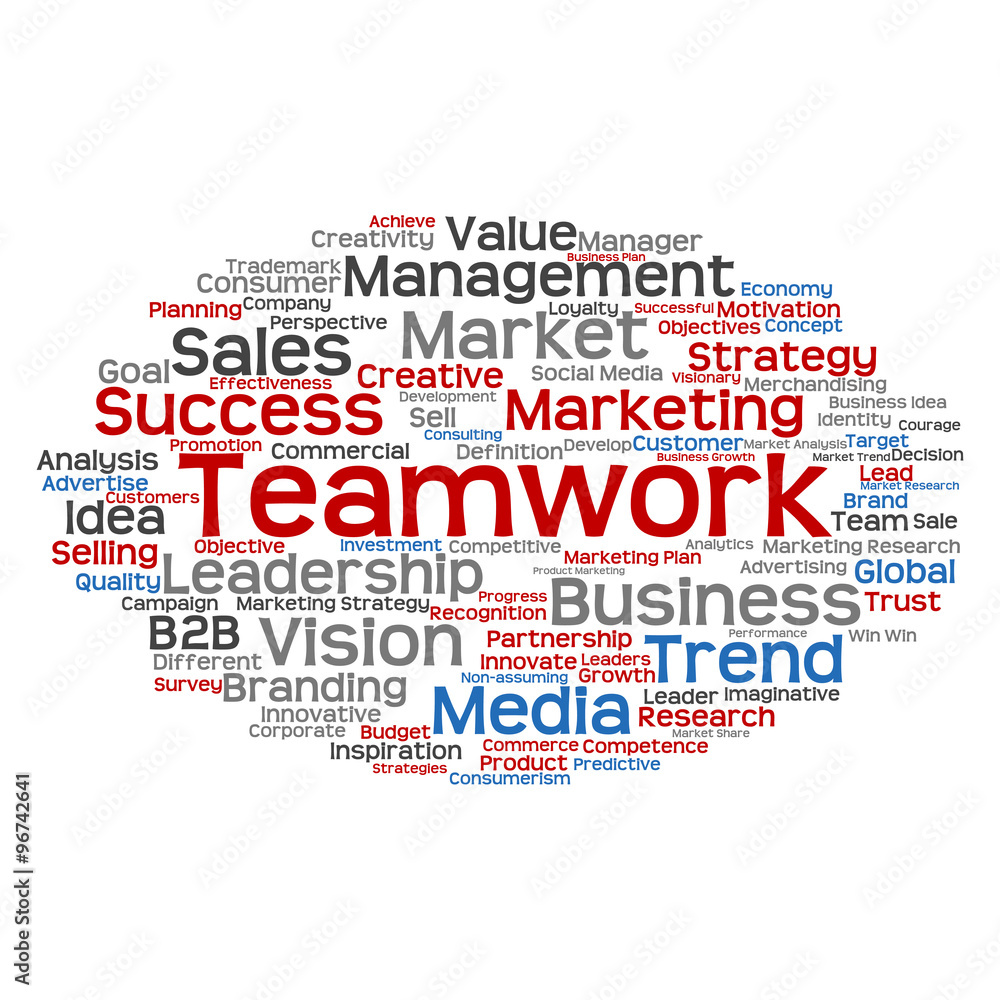 Conceptual business marketing word cloud