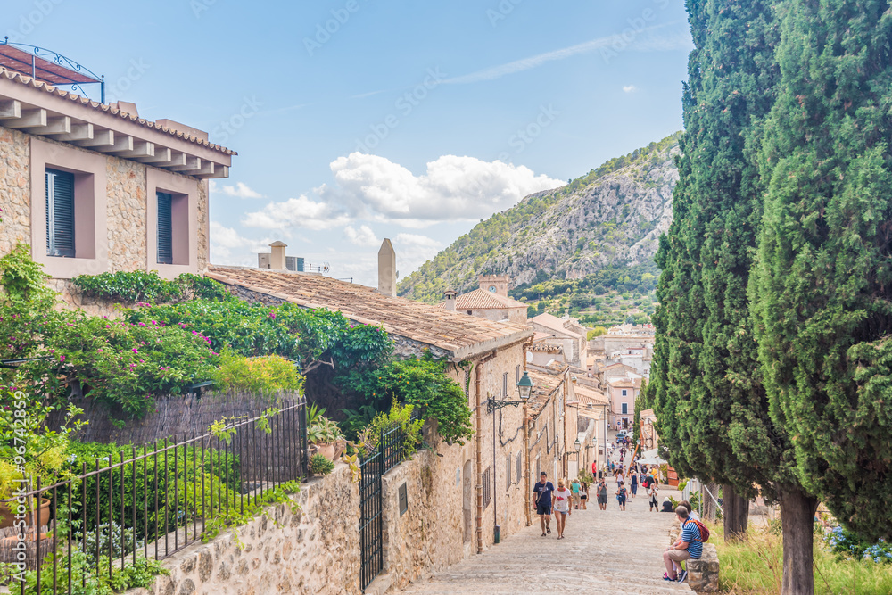 Obraz premium Carrer del Calvari, Pollença, Mallorca