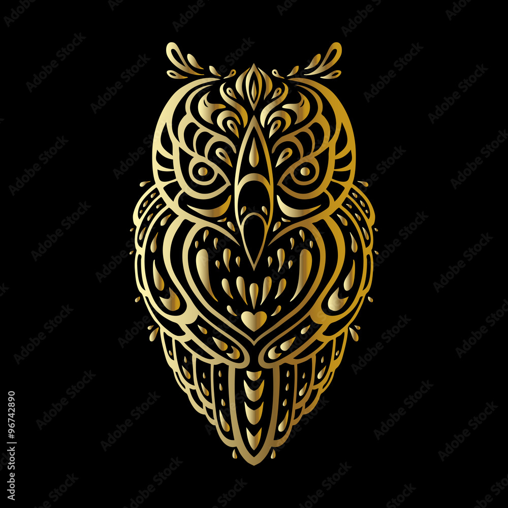 Owl. Tribal pattern Owl. Tribal pattern