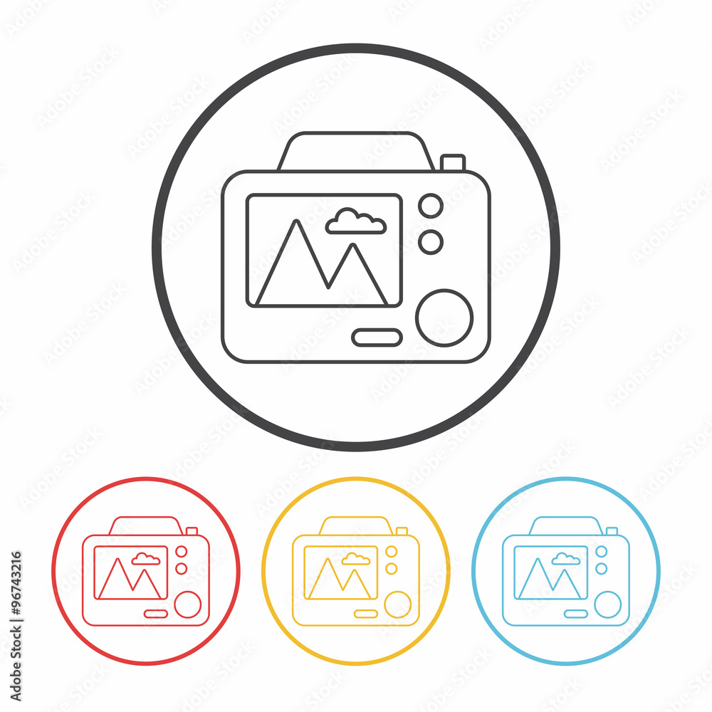 camera line icon camera line icon