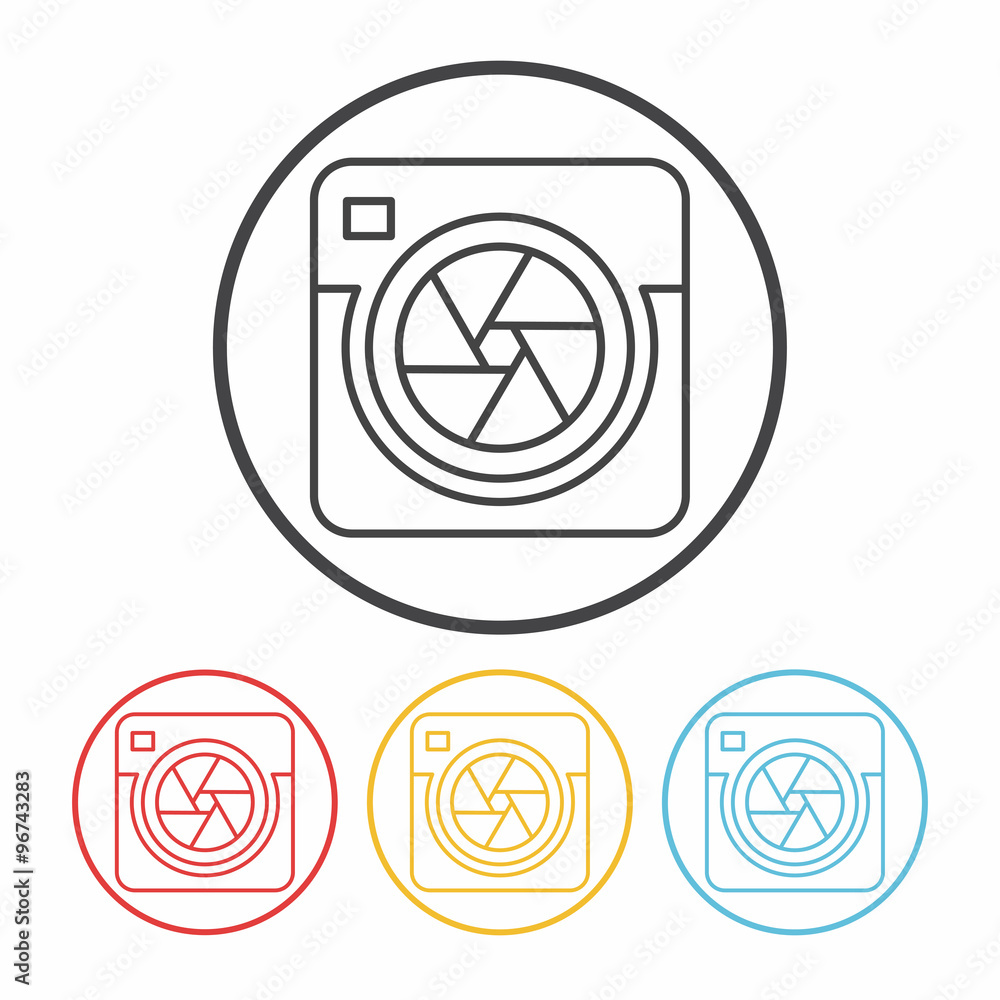 camera lens line icon camera lens line icon