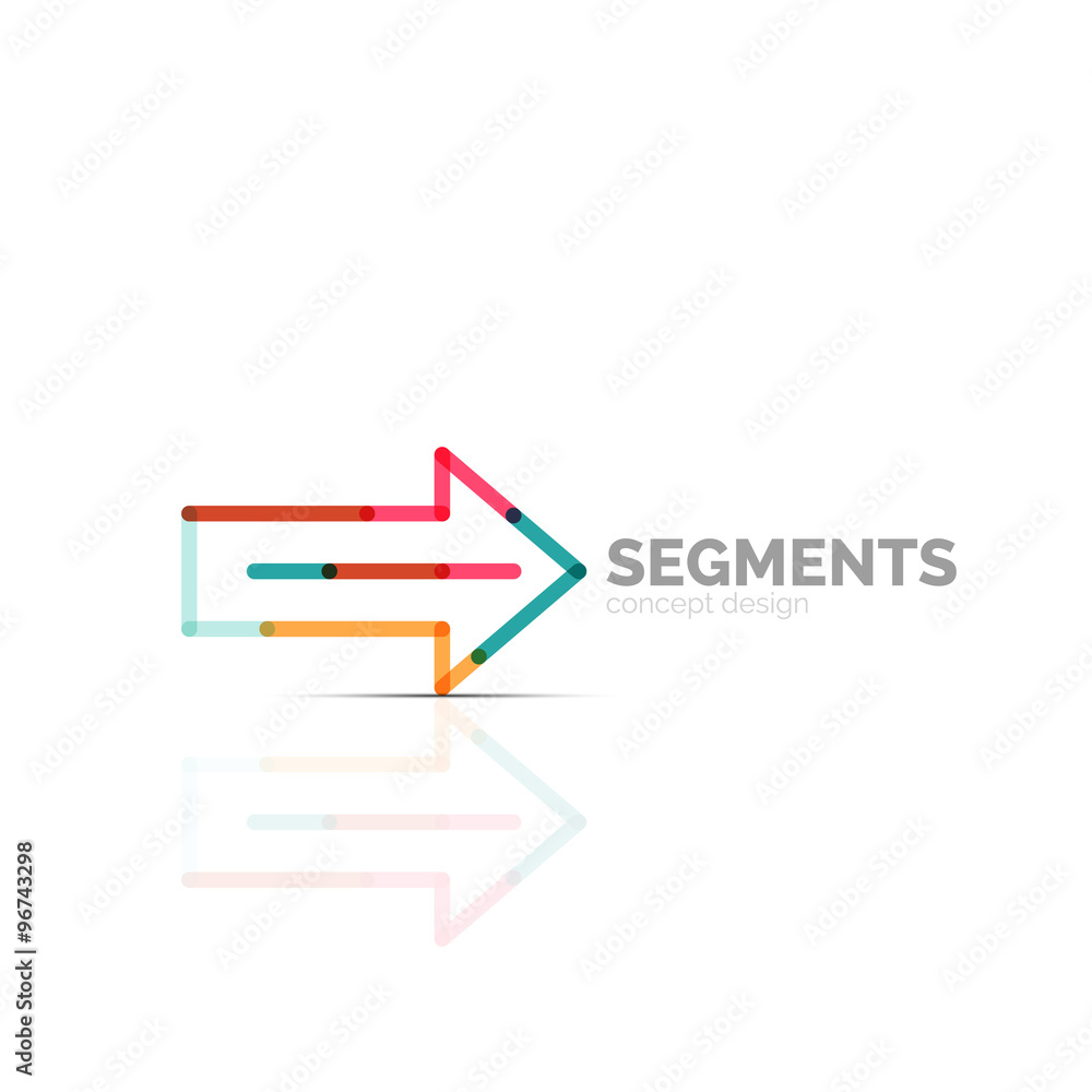 Arrow icon vector logo. Company branding element Arrow icon vector logo. Company branding element