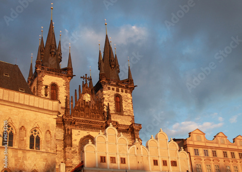 Church of Our Lady in front of Tyn, Prague, Czech Republic.
