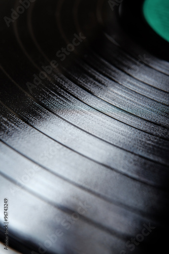 close up of vinyl LP record