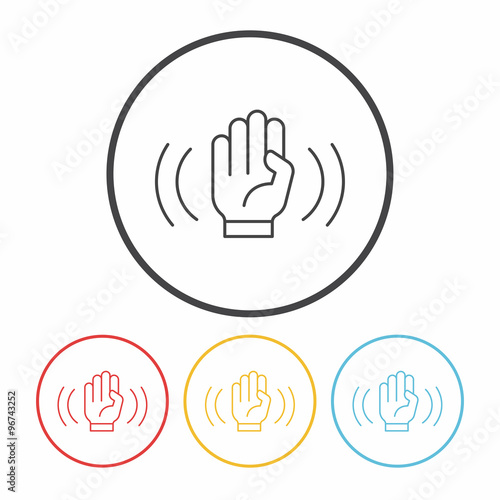 camera anti-shake mode line icon