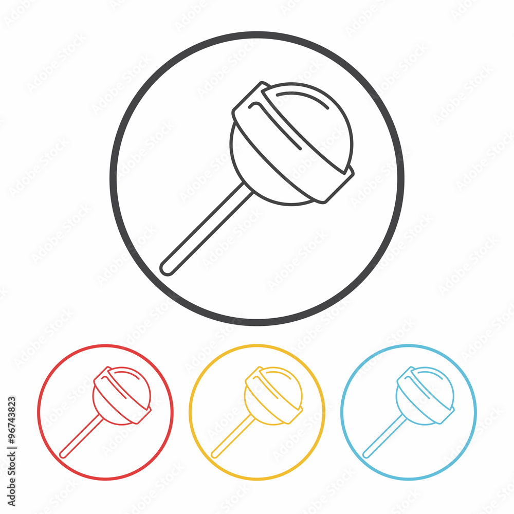lollipop line icon lollipop line icon