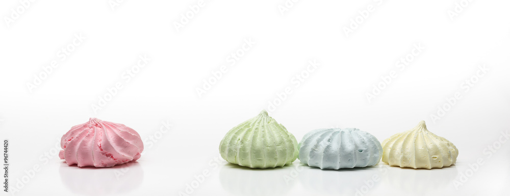 Naklejka premium Four Colored French Meringues