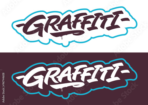 Graffiti lettering vector type font