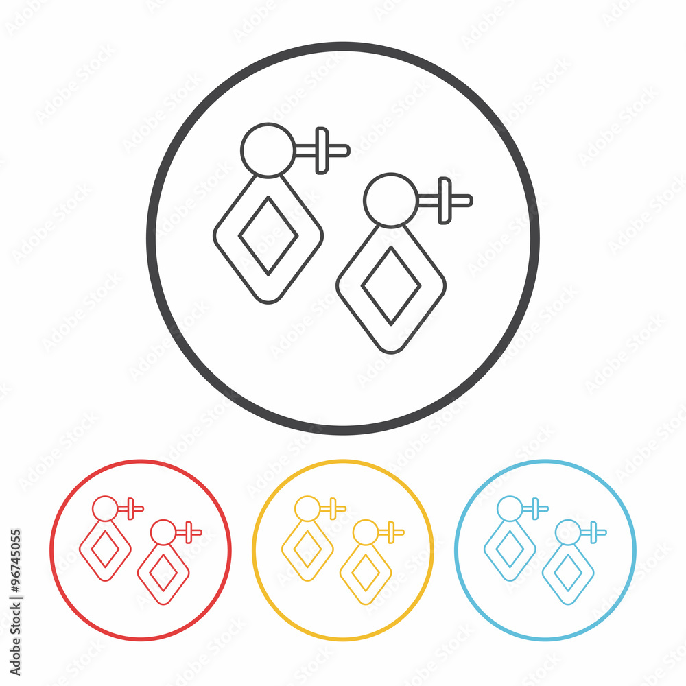 earring line icon earring line icon