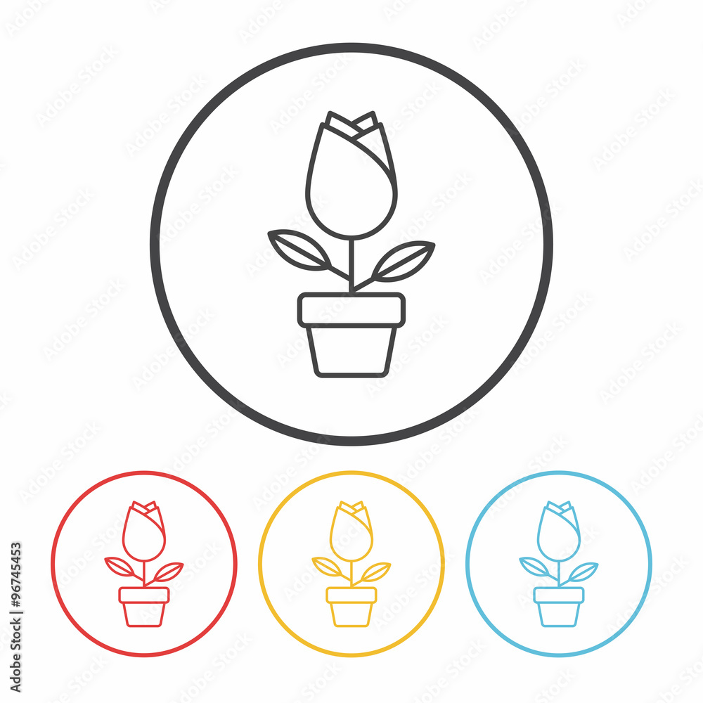 plant line icon plant line icon