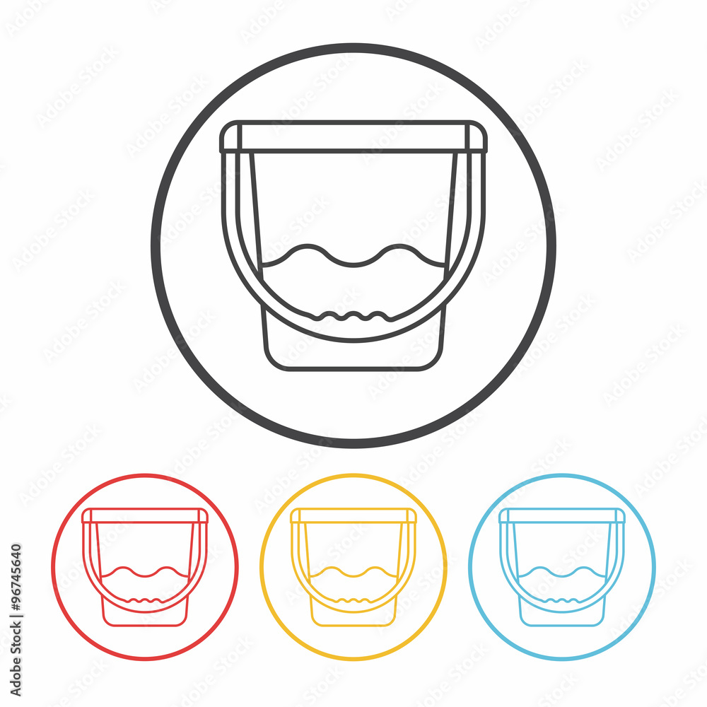 water bucket line icon water bucket line icon