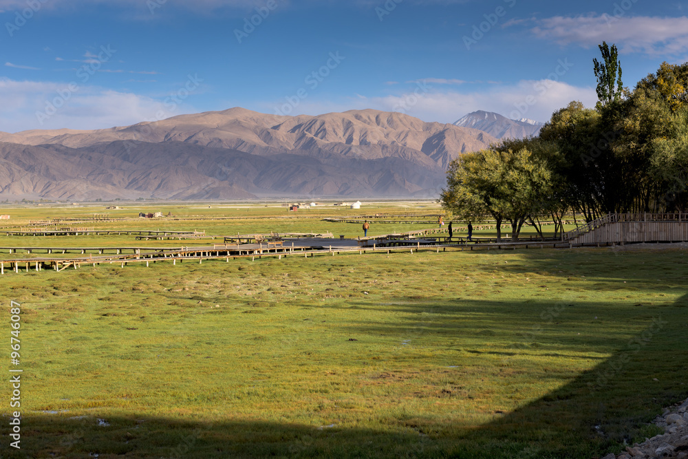 Fototapeta premium Stone Fort in Tashkurgan, Tashkurgan is a town in the far west of Xinjiang Province in China 