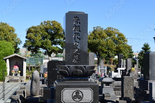 お墓の風景／山形県の庄内地方で、お墓の風景を撮影した写真です。 photo