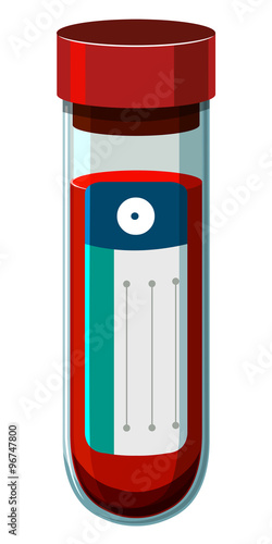 Blood sample in medical tube
