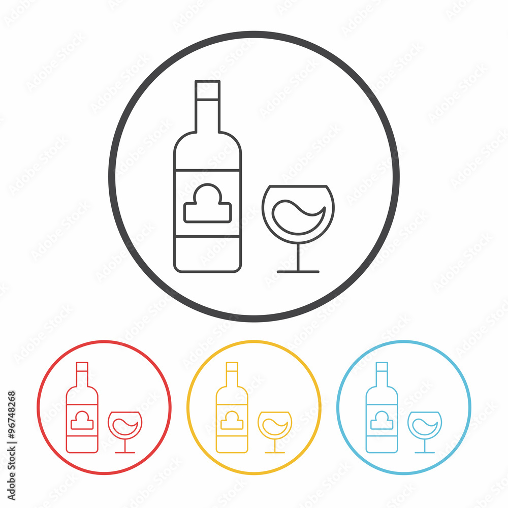 champagne line icon champagne line icon
