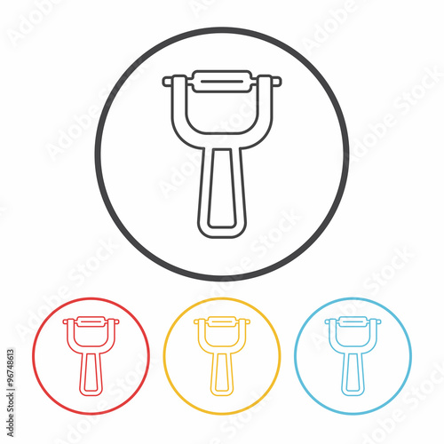 Peeler line icon