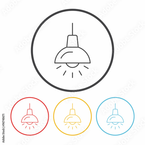 lamp line icon