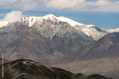 Landscape around Muztagh Ata and Karakuli Lake, Pamir Mountains, Kasgar, Xinjiang, China photo