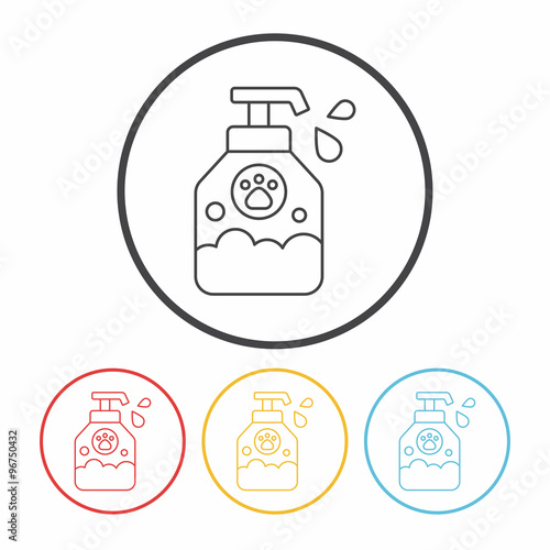 pet shampoo line icon