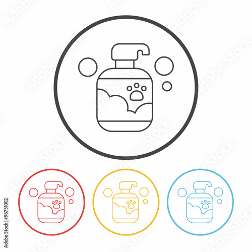 pet shampoo line icon