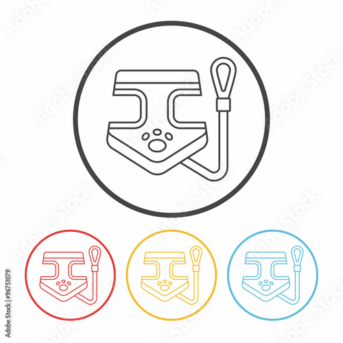 dog lead line icon