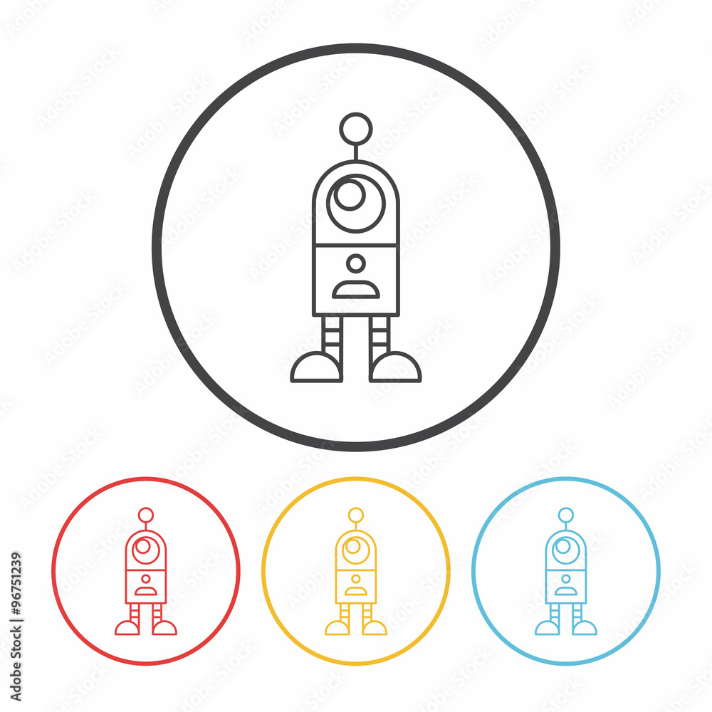 robot line icon robot line icon