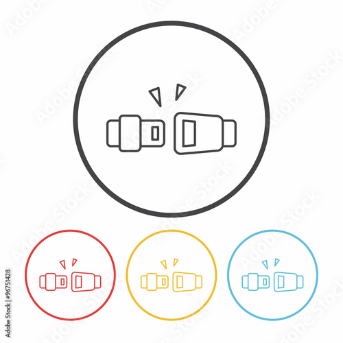 seat belt line icon
