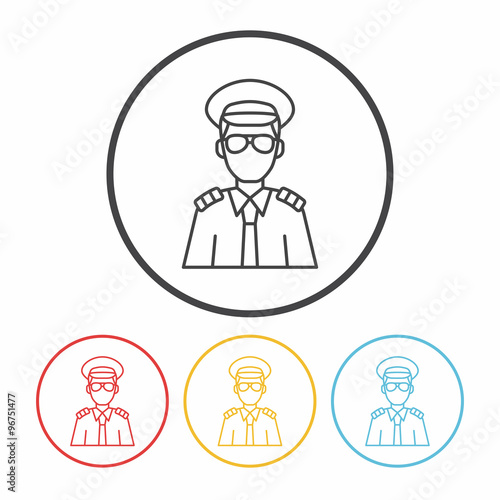 Captain line icon