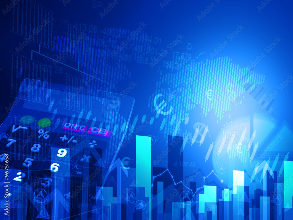 Stock market graphs, business chart . Stock market graphs, business chart .