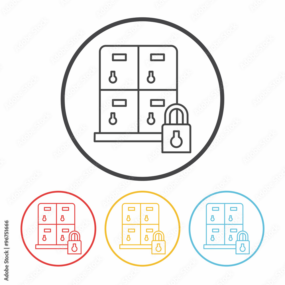locker line icon locker line icon