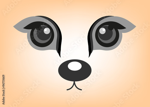  A vector cartoon eyes of animal.