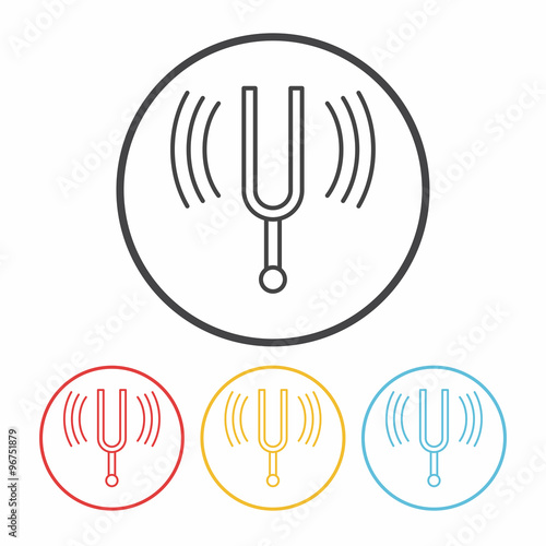 tuning fork line icon