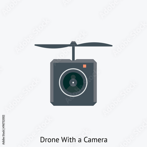 Drone with a camera icon