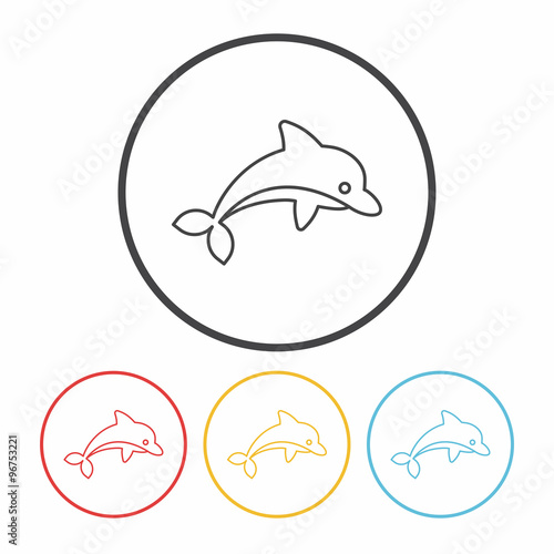 dolphin line icon